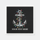 Serviette En Papier Personalized Christmas Lights Boating Sailing (Devant)