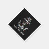 Serviette En Papier Personalized Christmas Lights Boating Sailing (Coin)