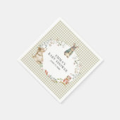 Serviette En Papier Personalized Cute Bunny Rabbit Baby Shower (Coin)