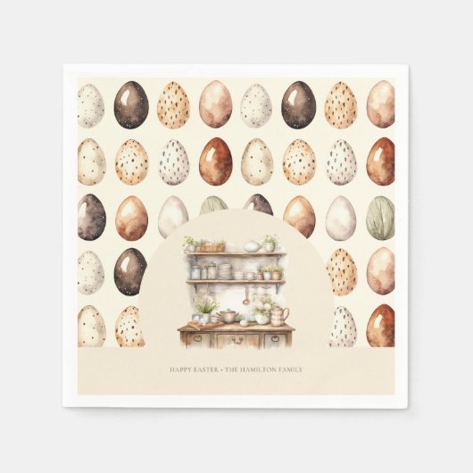 Serviette En Papier Personalized Easter Vintage Kitchen (Devant)
