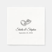 Serviette En Papier Personalized Engaged Engagement Ring Wedding Party (Devant)