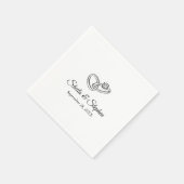 Serviette En Papier Personalized Engaged Engagement Ring Wedding Party (Coin)
