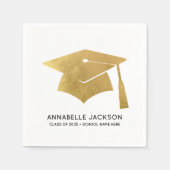 Serviette En Papier Personalized Gold Graduation (Devant)