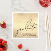 Serviette En Papier Personalized Gold Graduation (En situation)