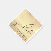 Serviette En Papier Personalized Gold Graduation (Coin)