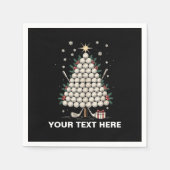 Serviette En Papier Personalized Golf Christmas Tree Equipment Family (Devant)