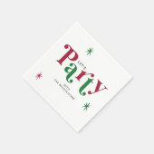 Serviette En Papier Personalized Holiday Let's Party Festive (Coin)