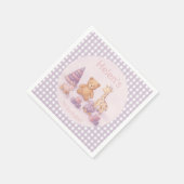Serviette En Papier Personalized Lavender Gingham Baby Shower Napkins (Coin)