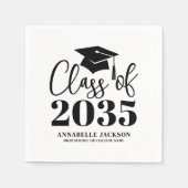 Serviette En Papier Personalized Minimalist Graduation (Devant)