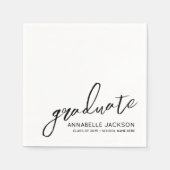 Serviette En Papier Personalized Minimalist Graduation (Devant)