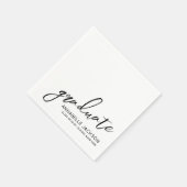 Serviette En Papier Personalized Minimalist Graduation (Coin)