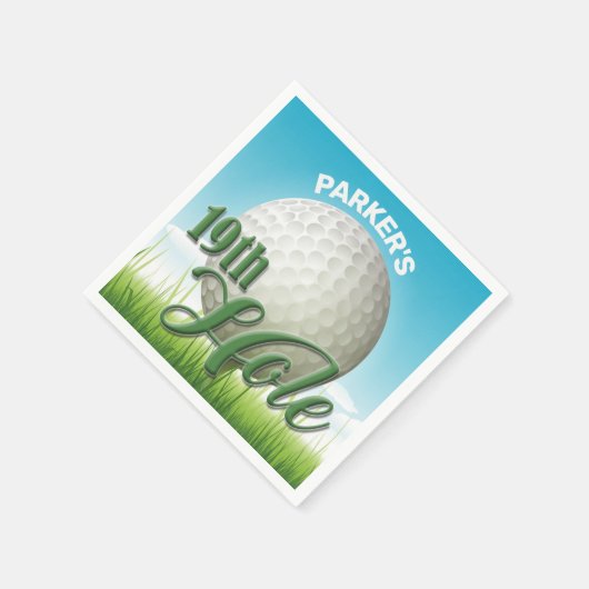 Serviette En Papier PERSONALIZED NAME Golfer Golf Pro Ball 19th Hole (Coin)