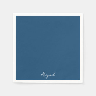 Serviette En Papier Personalized Name Teal Bridal Shower 