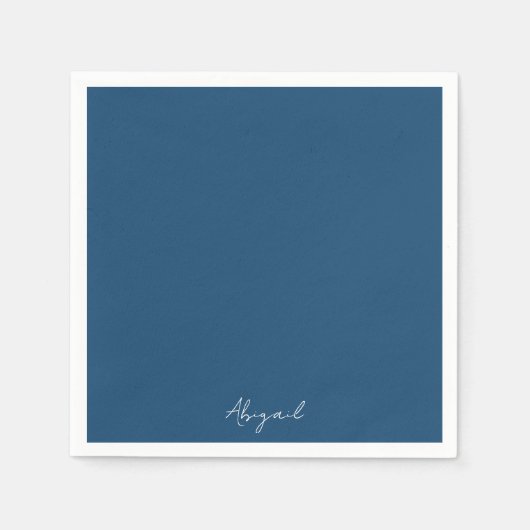 Serviette En Papier Personalized Name Teal Bridal Shower (Devant)