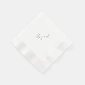 Serviette En Papier Personalized Name Teal Bridal Shower Coined  (Coin)