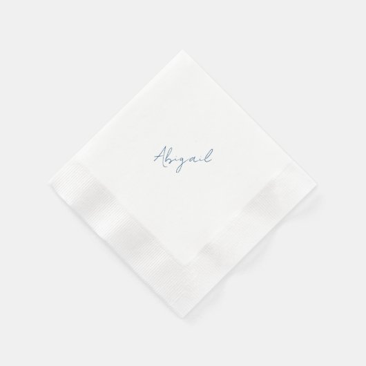 Serviette En Papier Personalized Name Teal Bridal Shower Coined (Coin)