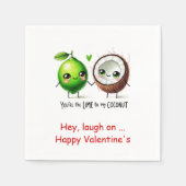 Serviette En Papier Personalized Napkins Cute Food Love Quotes (Devant)