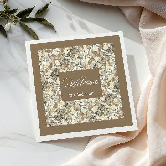 Serviette En Papier Personalized Neutral Napkins Elegant Table Accent