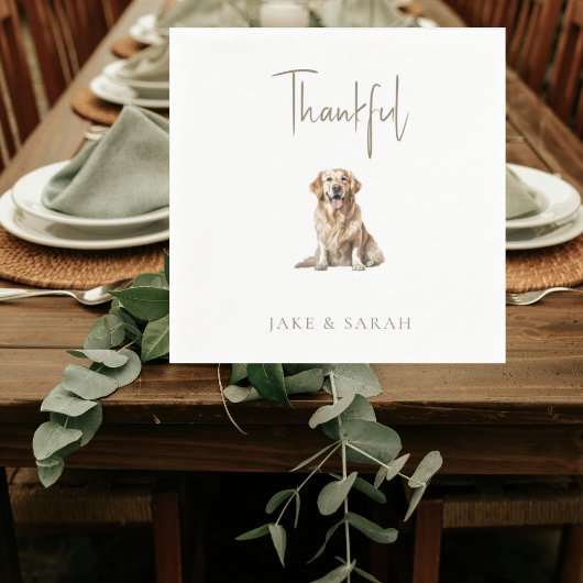 Serviette En Papier Personalized Pet Thanksgiving Cocktail