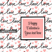 Serviette En Papier Personalized Pink Black Hearts Sketch Valentine 