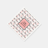 Serviette En Papier Personalized Pink Black Hearts Sketch Valentine  (Coin)