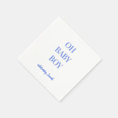 Serviette En Papier Personalized Royal Blue Baby Boy Shower (Coin)