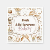 Serviette En Papier Personalized Rustic Baking Business (Devant)