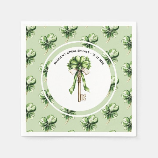 Serviette En Papier Personalized St. Patrick’s Day Bridal Shower (Devant)