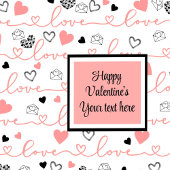 Serviette En Papier Personalized Table Love Text Art Valentine Napkins