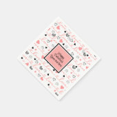 Serviette En Papier Personalized Table Love Text Art Valentine Napkins (Coin)