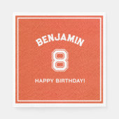 Serviette En Papier Personalized textured Basketball Party kids Napkin (Devant)