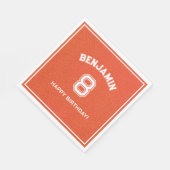 Serviette En Papier Personalized textured Basketball Party kids Napkin (Coin)