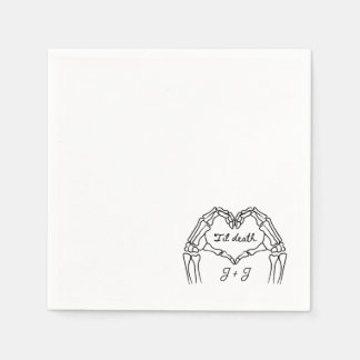 Serviette En Papier Personalized ’Til Death Wedding Shot Glass