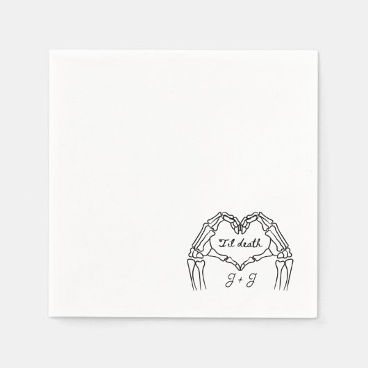 Serviette En Papier Personalized ’Til Death Wedding Shot Glass (Devant)