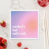 Serviette En Papier Personalized Trendy Lavender Purple Bat Mitzvah (En situation)