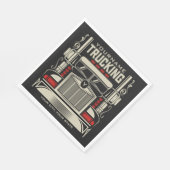 Serviette En Papier Personalized Trucking 18 Wheeler BIG Trucker (Coin)
