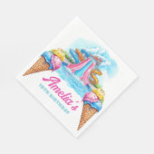 Serviette En Papier Personalized Waterpark Party Birthday (Coin)