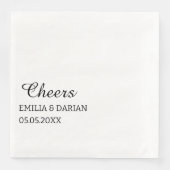 Serviette En Papier Personalized Wedding Reception Cocktail Rehearsal (Devant)