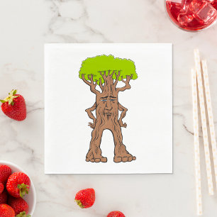 Serviette En Papier Personnage d'arbre ambulant Créature d'arbre de fa