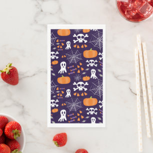 Serviette En Papier Personnages amusants et effrayants d'Halloween