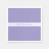 Serviette En Papier Personnalisable Elegant Pale Purple (Devant)