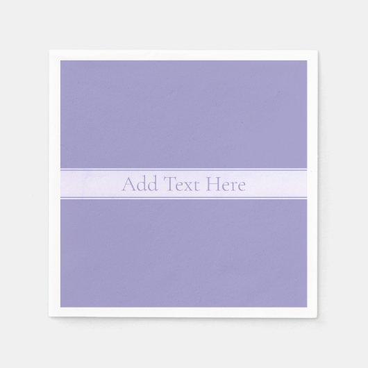 Serviette En Papier Personnalisable Elegant Pale Purple (Devant)