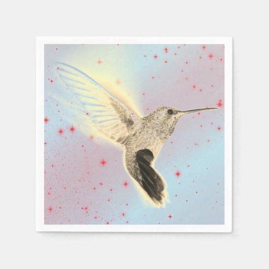 Serviette En Papier PERSONNALISABLE HUMMINGBIRD COCKTAIL Papier Napkin (Devant)