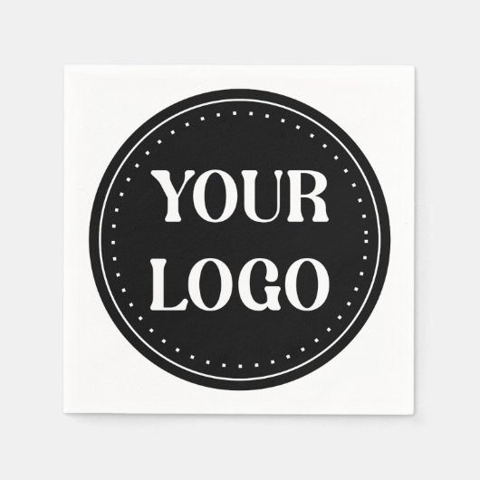 Serviette En Papier Personnalisable, moderne, élégant et intemporel (Devant)