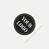 Serviette En Papier Personnalisable, moderne, élégant et intemporel (Coin)