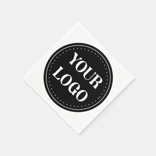 Serviette En Papier Personnalisable, moderne, élégant et intemporel (Coin)