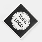 Serviette En Papier Personnalisable, moderne, élégant et intemporel (Coin)