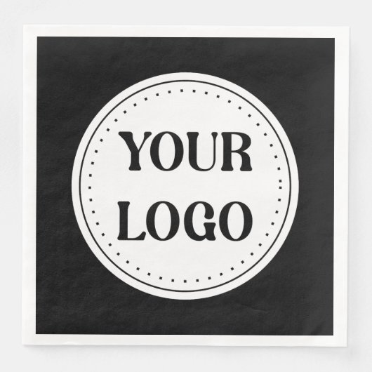 Serviette En Papier Personnalisable, moderne, élégant et intemporel (Devant)