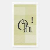 Serviette En Papier Personnalisable Oh ! Amusant, Typographie moderne (Devant)