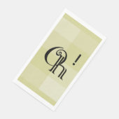 Serviette En Papier Personnalisable Oh ! Amusant, Typographie moderne  (Coin)